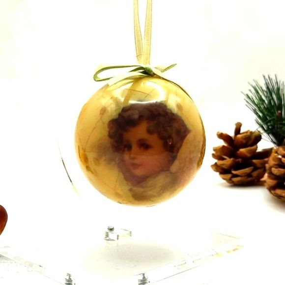 Midwest Other - Vintage Midwest Decoupage Cherub Christmas Tree Ornament